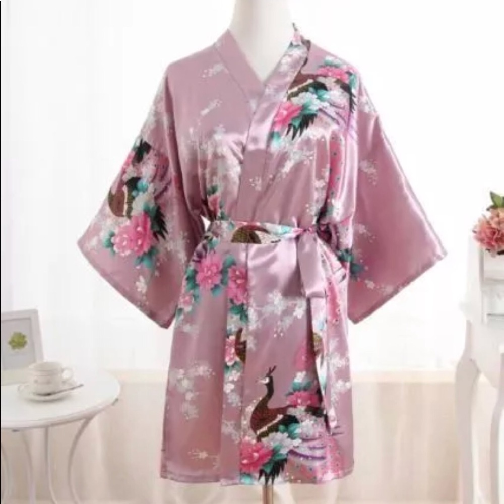 2/20 bundle Kimono robe bridesmaids pink purple